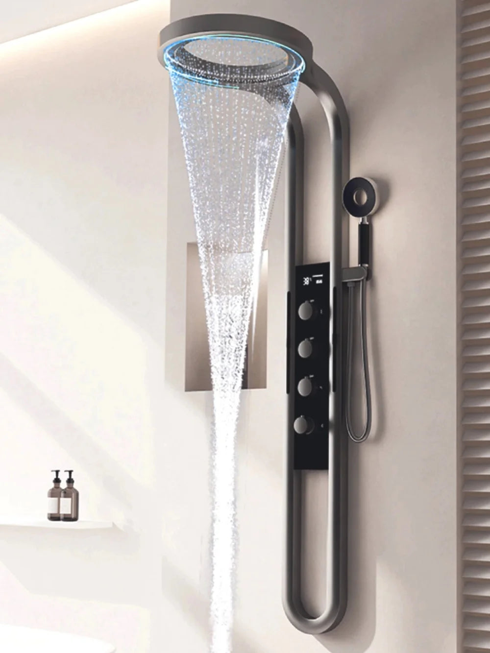 Wall Mounted Light Shower Faucet Panel Led Digital