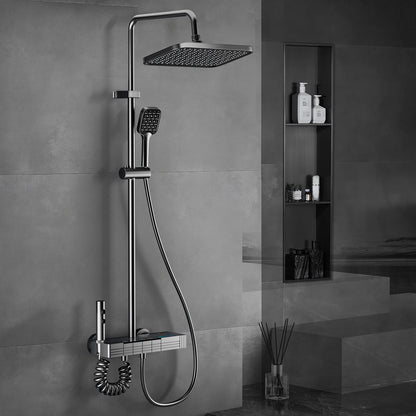 Smart Digital Display Shower Faucet Piano Style Rainlfall