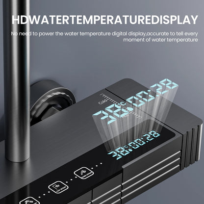 Smart Digital Display Shower Faucet Piano Style Rainlfall
