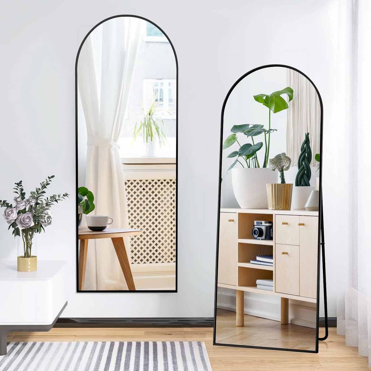 Freestanding Mirror 164 54 Cm Aluminum Alloy Frame