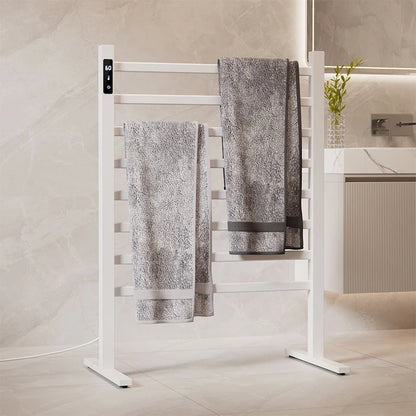 White Freestanding Mountable Towel Warmer Heated Towel Rack
