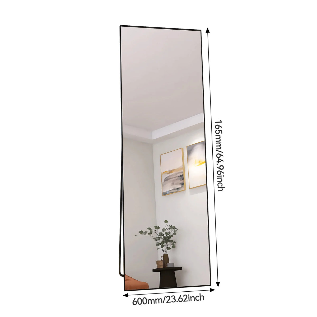 Rosahqnda Full Length Mirror 53x162cm Standing Mirror Wall