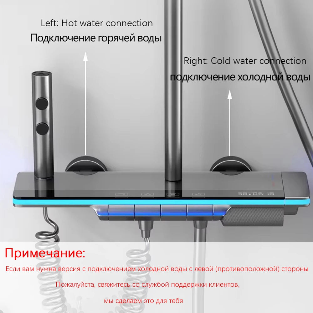 Oxg Brass Bathroom Faucet Thermostatic Shower Faucet Digital