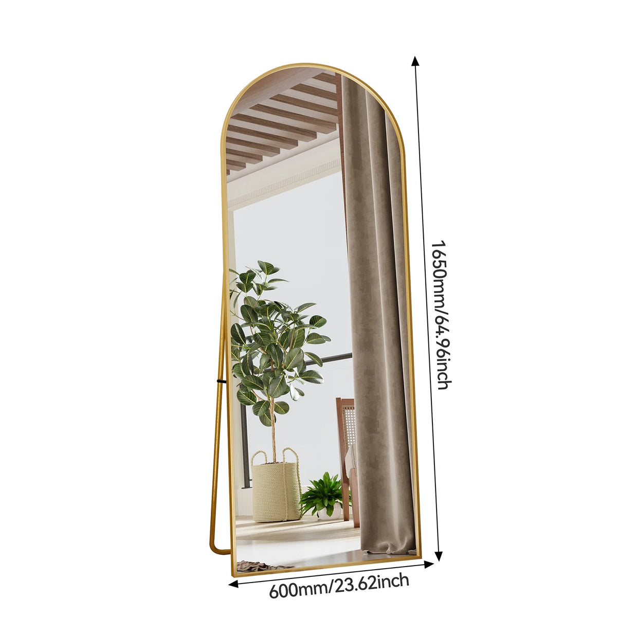 Rosahqnda Full Length Mirror 53x162cm Standing Mirror Wall