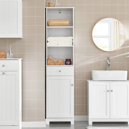 Sobuy Bzr17 Bathroom High Cabinet Bathroom Shelf Bathroom