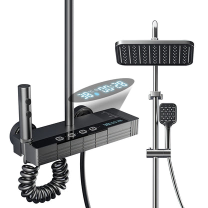 Smart Digital Display Shower Faucet Piano Style Rainlfall