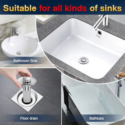 Bathroom Sink Drain Strainer - Pop-Up Filter Removable