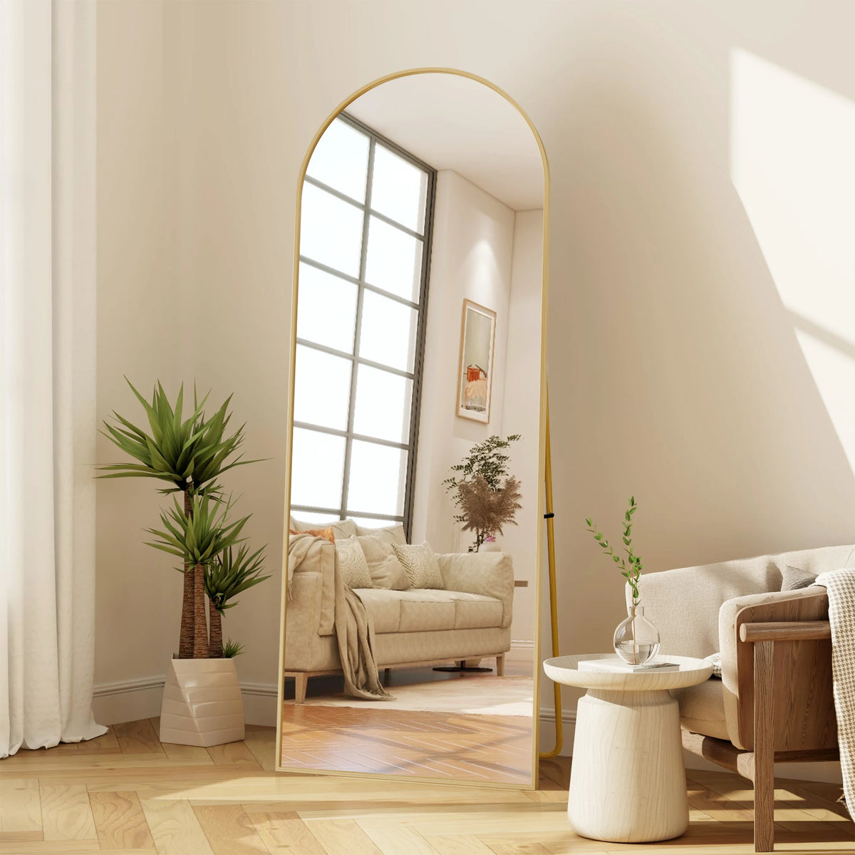 Freestanding Mirror 164 54 Cm Aluminum Alloy Frame