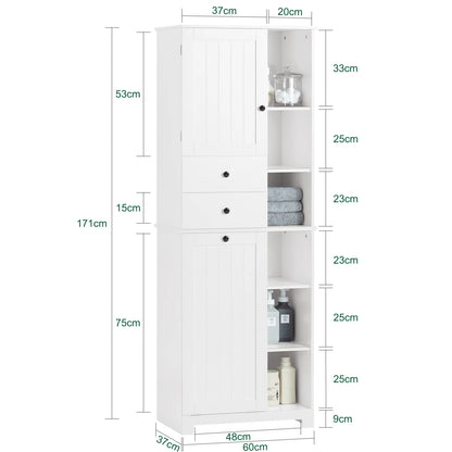 Sobuy Bzr104 High Wardrobe Fold-Out Bathroom Wardrobe Narrow