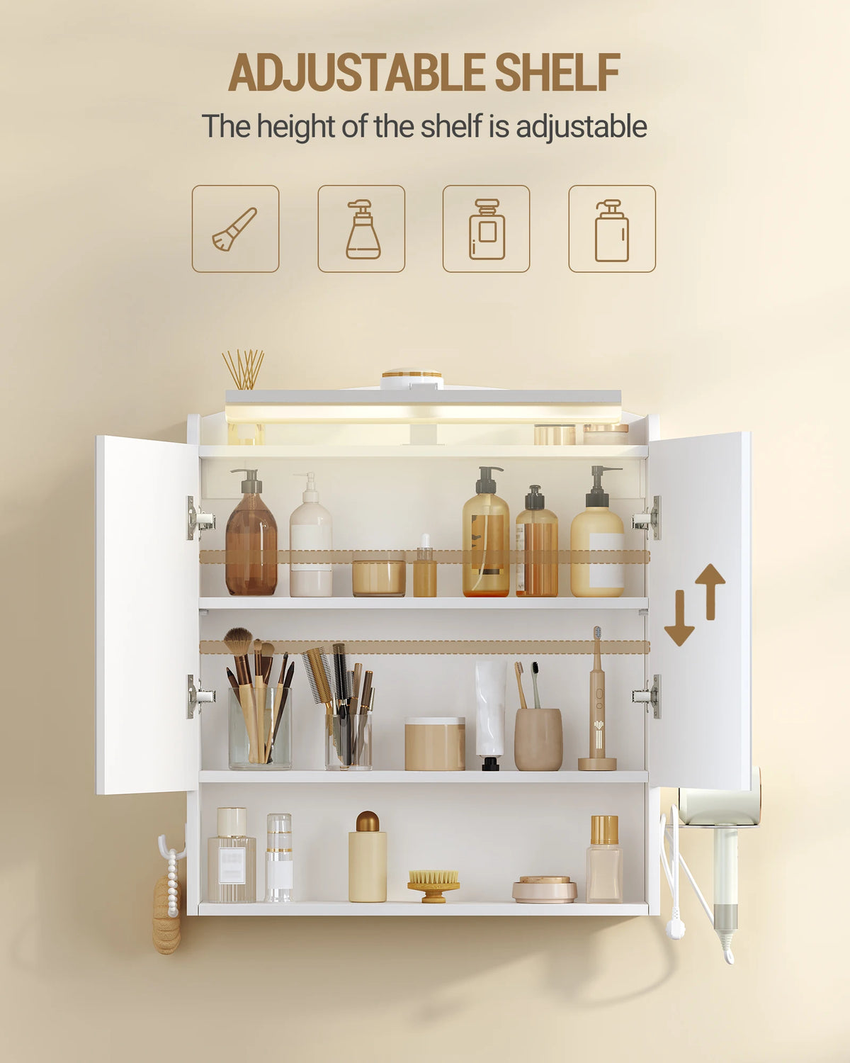 Bathroom Mirror Cabinet Lighting Mirror Wall Cabinet Hair