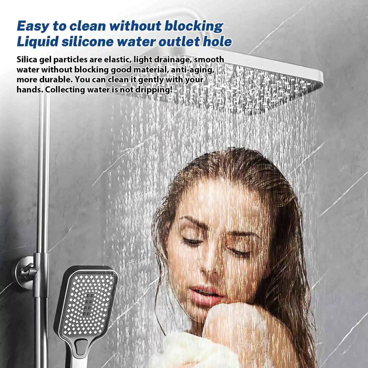 Smart Digital Display Shower Faucet Piano Style Rainlfall