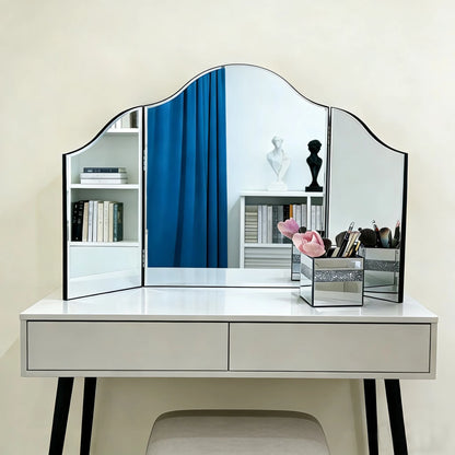 Modern Bevelled Edge Glass Makeup Mirror Fashion Tabletop