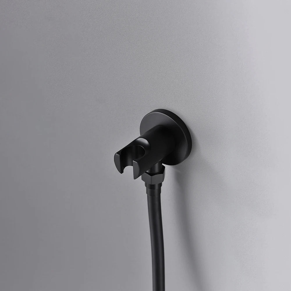 Bathroom Faucet Black Brass Built Installation Rain Shower