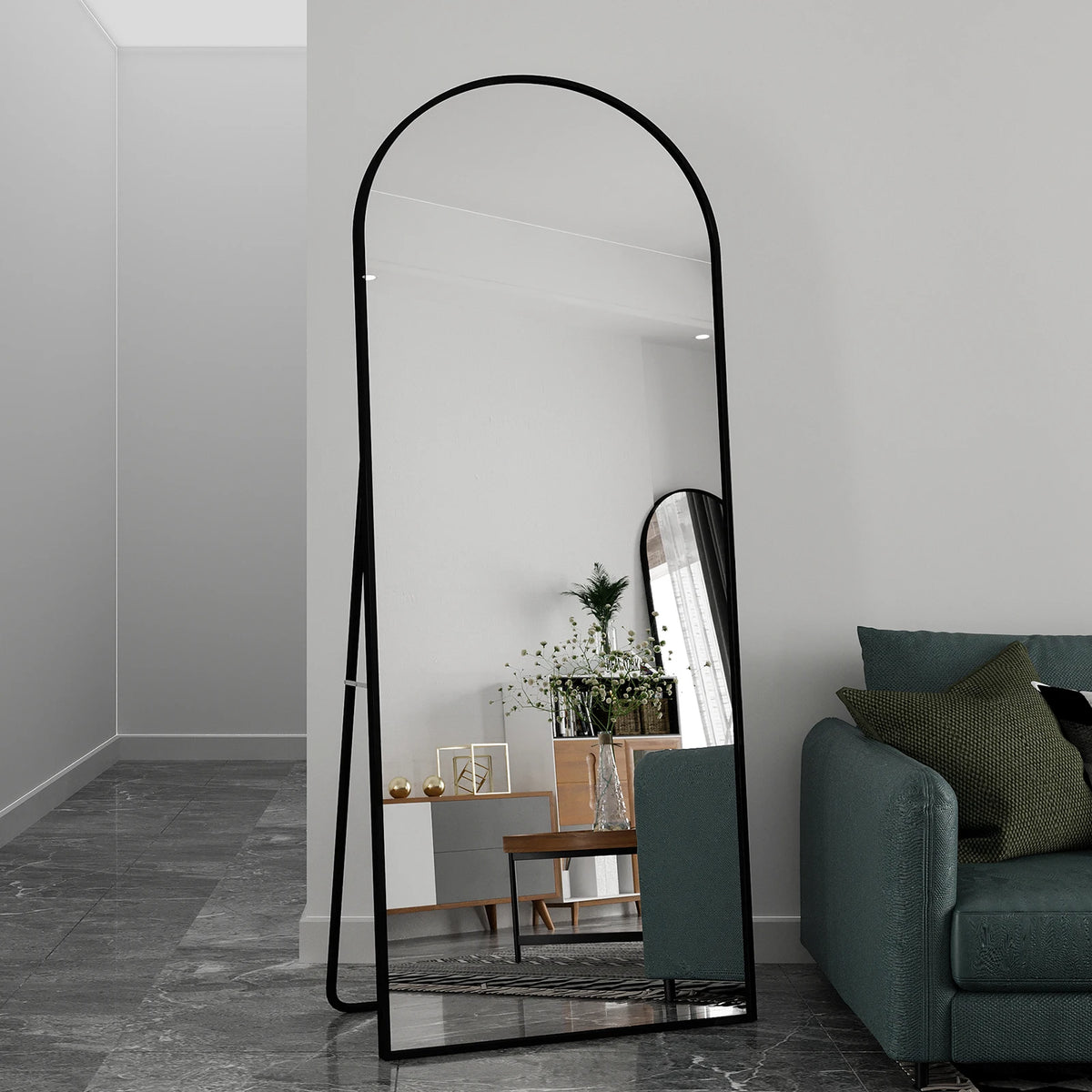 Rosahqnda Full Length Mirror 53x162cm Standing Mirror Wall