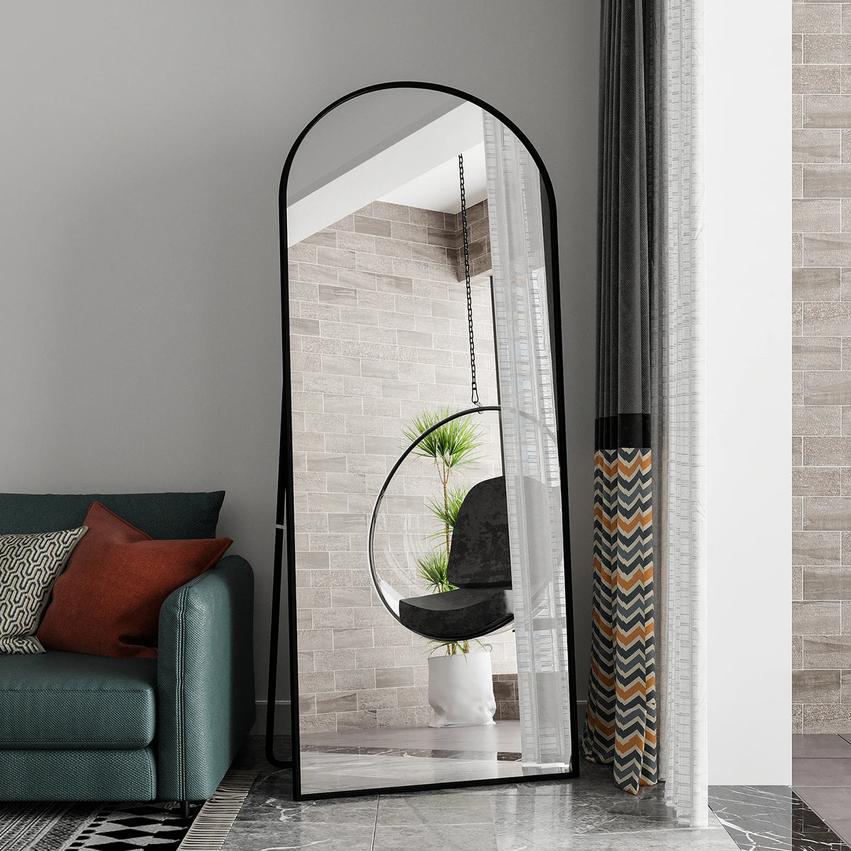 Rosahqnda Full Length Mirror 53x162cm Standing Mirror Wall