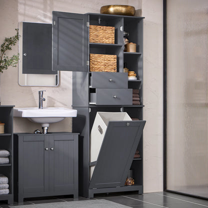 Sobuy Bzr104 High Wardrobe Fold-Out Bathroom Wardrobe Narrow