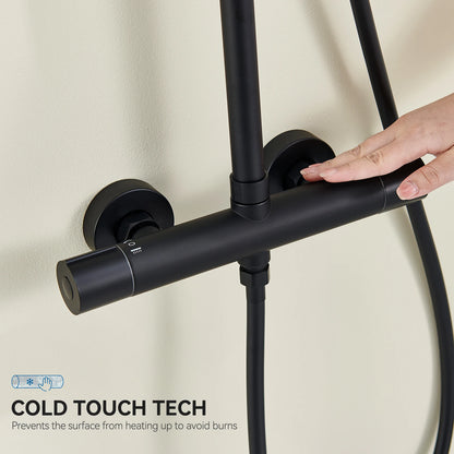 Shower Bar Thermostatic Mixer Tap Anti-Scald Mixer Tap