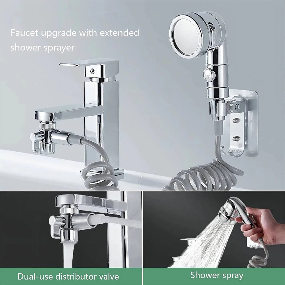 Shower Faucet Handheld Shower Head Spray Tap Extender