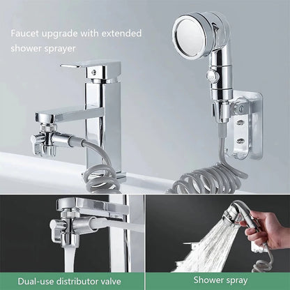 Shower Faucet Handheld Shower Head Spray Tap Extender