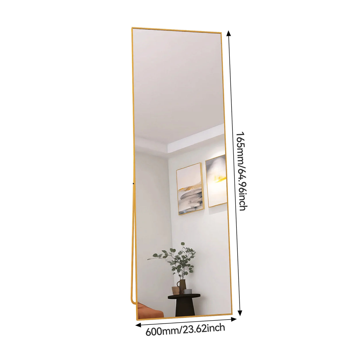 Rosahqnda Full Length Mirror 53x162cm Standing Mirror Wall