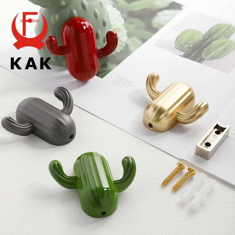 Kak Cartoon Cactus Cloth Hook Hangers Kids Room