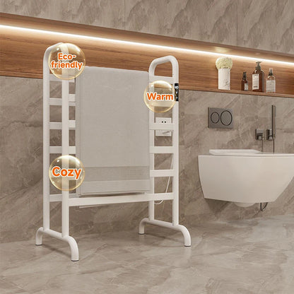 White Freestanding Mountable Towel Warmer Heated Towel Rack