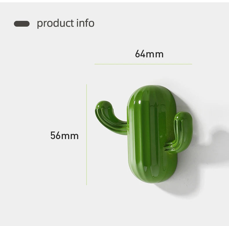 Kak Cartoon Cactus Cloth Hook Hangers Kids Room