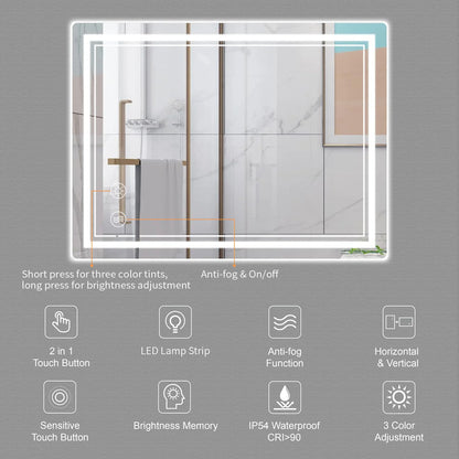 Bathroom Mirror Led Lights Illuminated Bathroom Mirror Wall