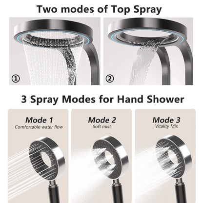 Wall Mounted Light Shower Faucet Panel Led Digital