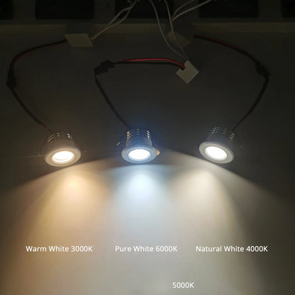 10pc/Pack Mini Cob Led Spotlights 3w 29mm 100v-240v