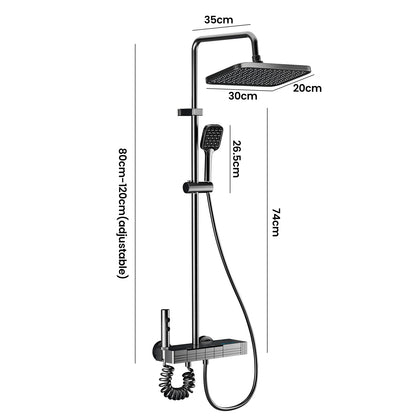 Smart Digital Display Shower Faucet Piano Style Rainlfall