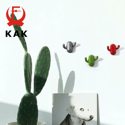 Kak Cartoon Cactus Cloth Hook Hangers Kids Room
