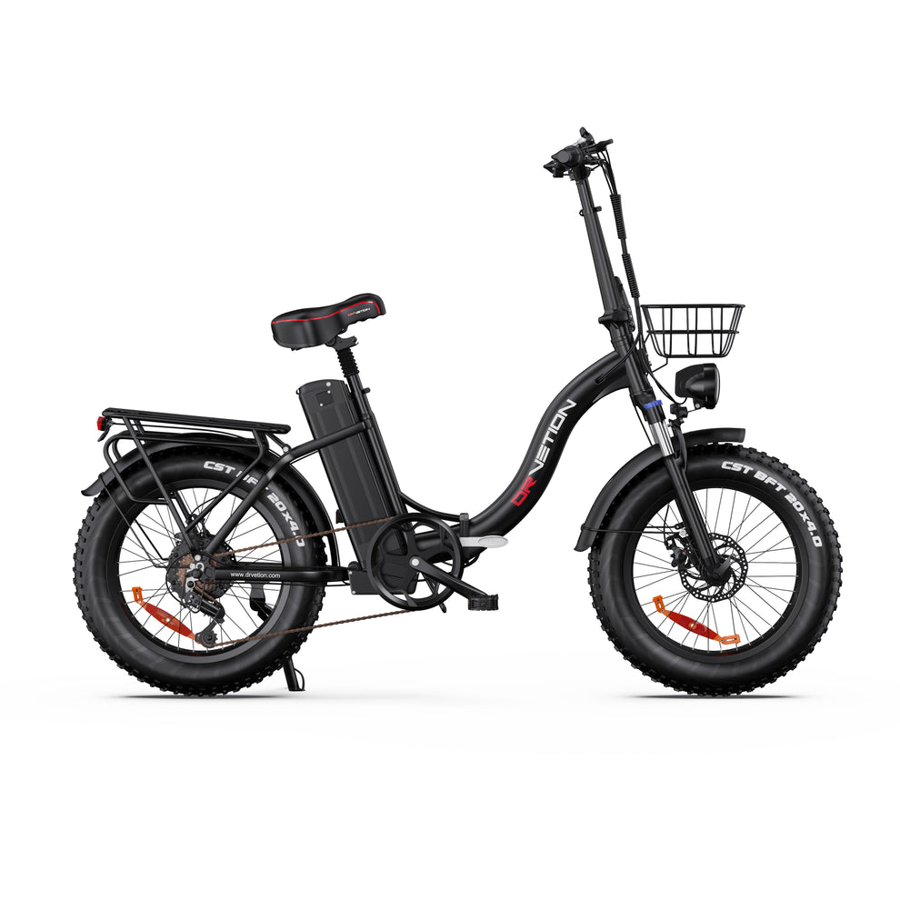 DRVETION CT20 20" Fat Tires Folding Electric Bike 750W Motor 48V 10Ah/15Ah/20Ah Battery