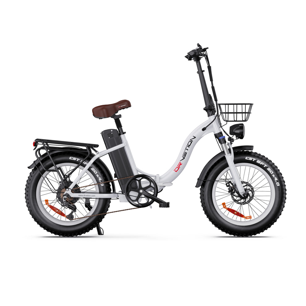 DRVETION CT20 20" Fat Tires Folding Electric Bike 750W Motor 48V 10Ah/15Ah/20Ah Battery