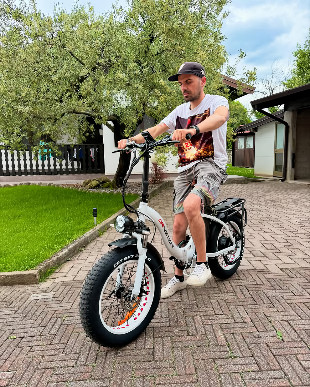 DRVETION CT20 20" Fat Tires Folding Electric Bike 750W Motor 48V 10Ah/15Ah/20Ah Battery