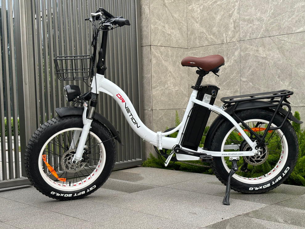 DRVETION CT20 20" Fat Tires Folding Electric Bike 750W Motor 48V 10Ah/15Ah/20Ah Battery