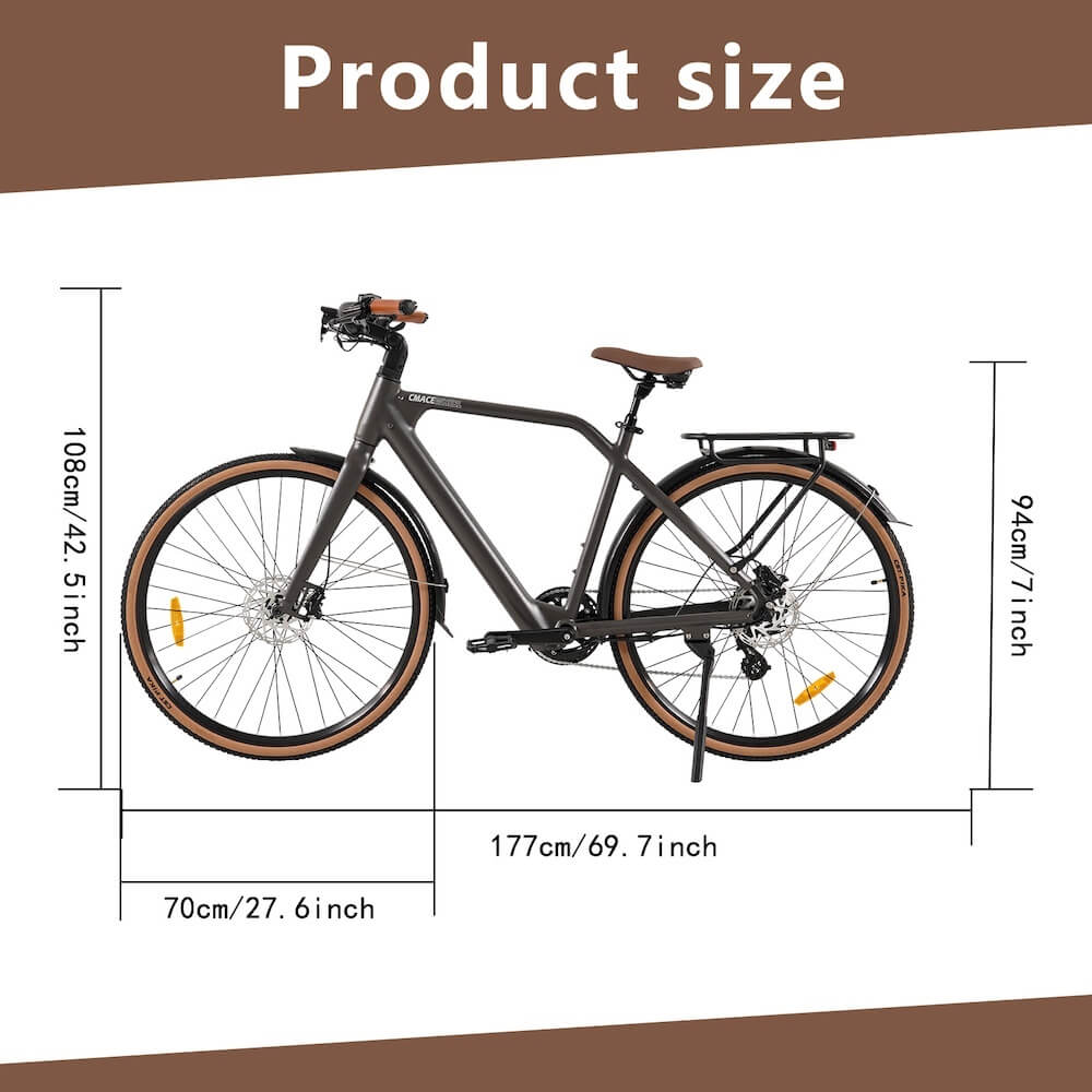 CMACEWHEEL F700-1  250W City Commuter Electric Bike Torque Sensor 700C tires