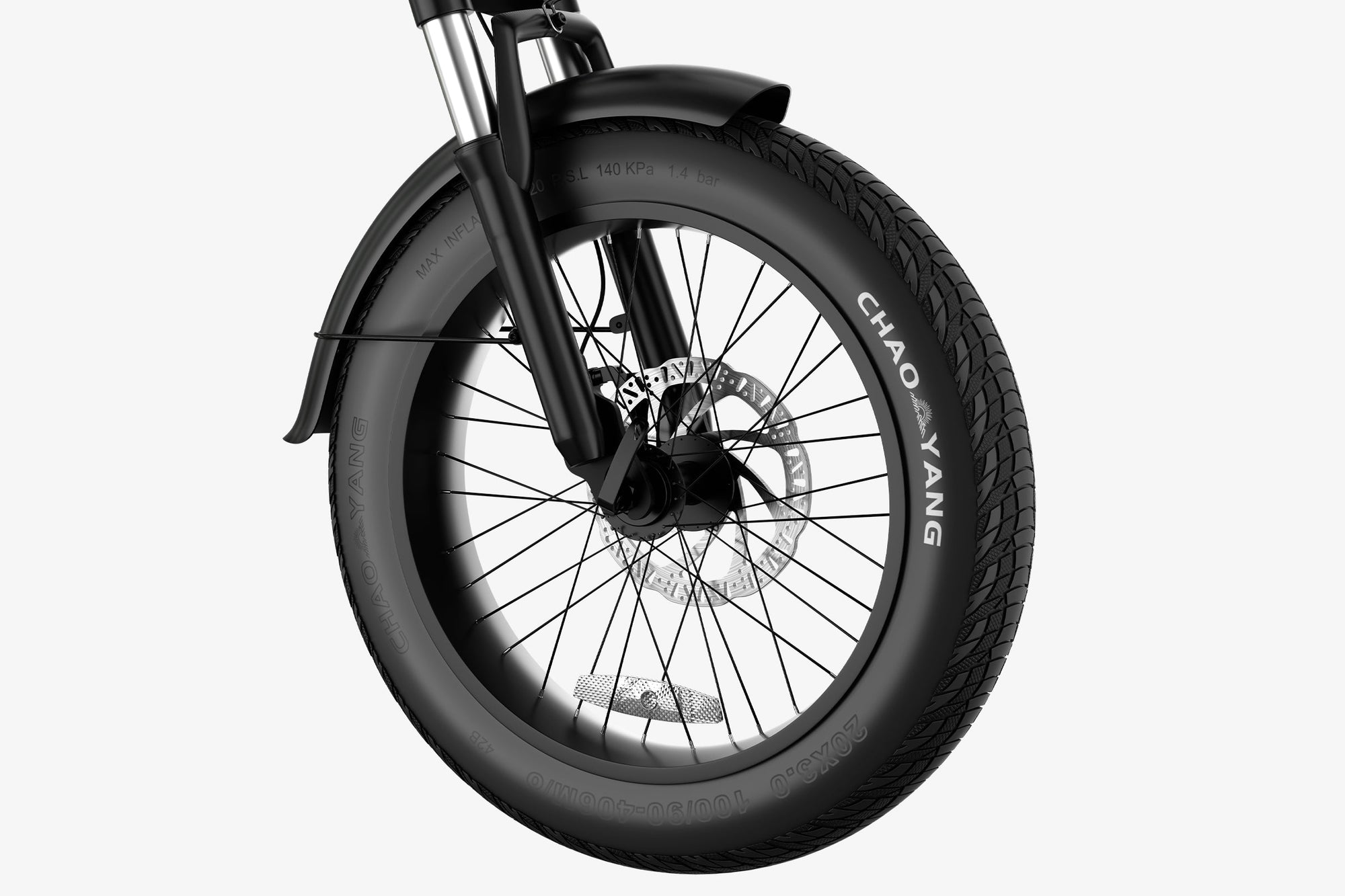 Fourche avant et pneus larges Chaoyang