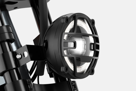 Phare rond de style moto