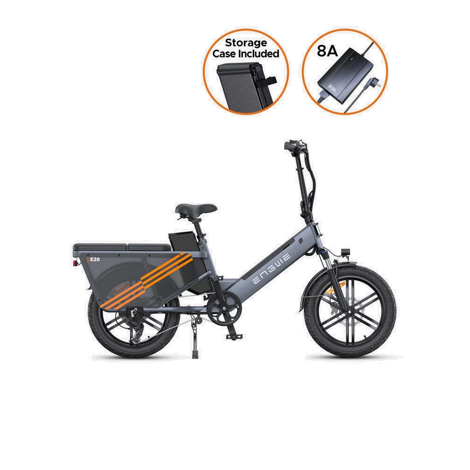 ENGWE LE20 20" Step-Thru Electric Cargo Bike 750W Motor 48V 19.2Ah Battery