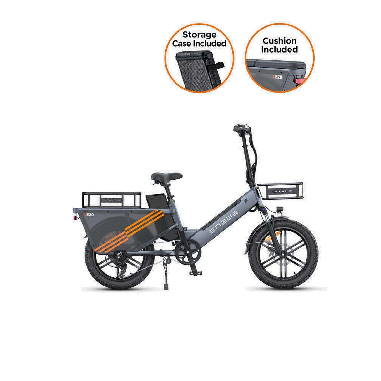 ENGWE LE20 20" Step-Thru Electric Cargo Bike 750W Motor 48V 19.2Ah Battery