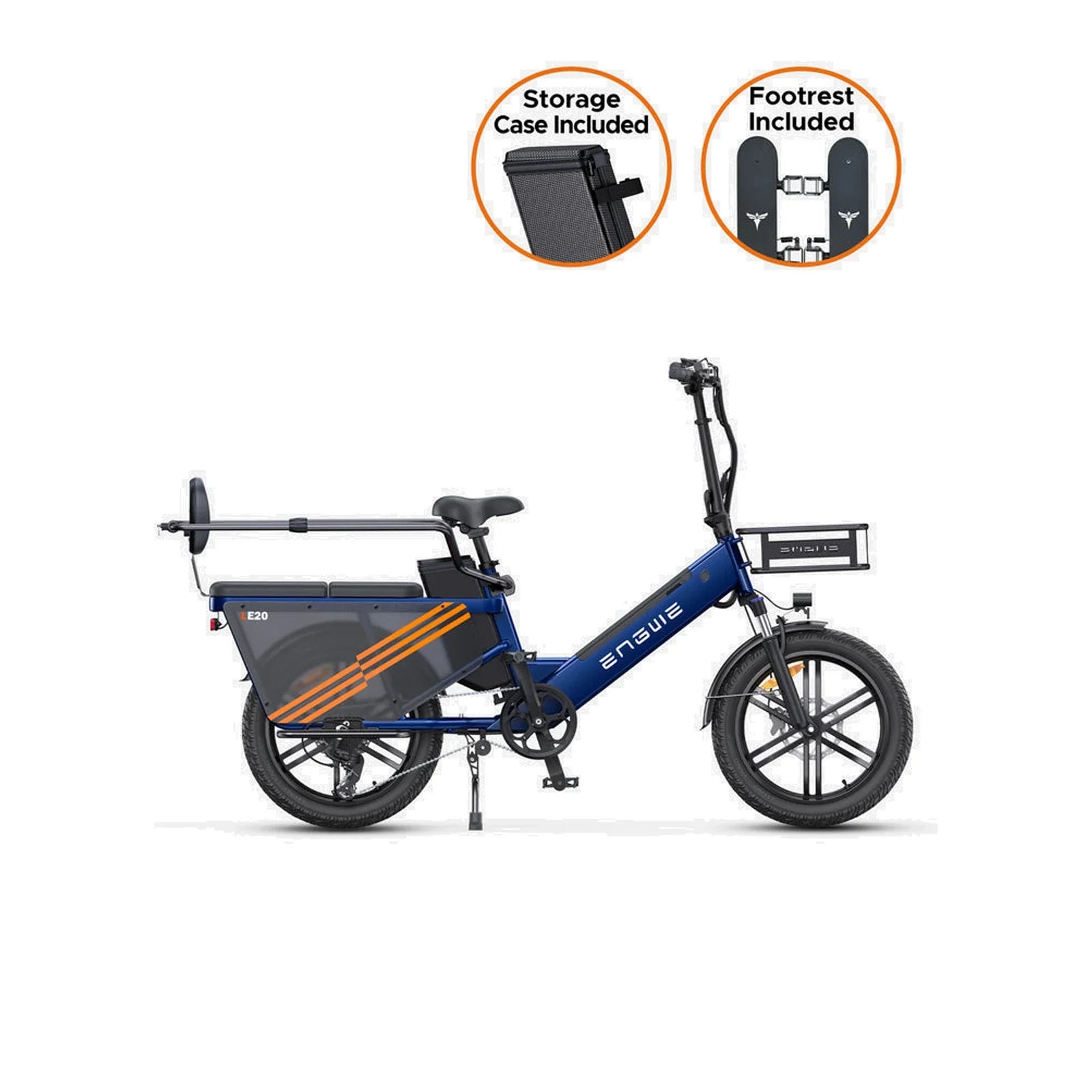 ENGWE LE20 20" Step-Thru Electric Cargo Bike 750W Motor 48V 19.2Ah Battery