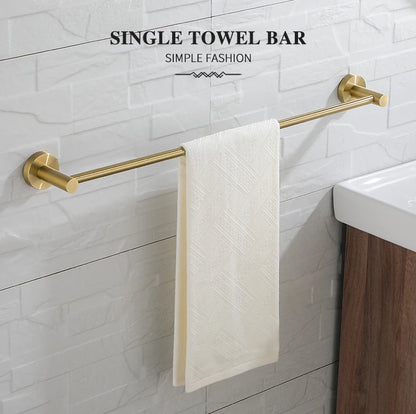 Brushed Gold Towel Bar Rack 304 Stainless Steel