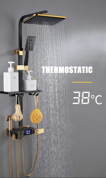 Cold Shower System Bathroom Led Digital Shower Wall
