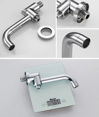 Becola Wall Mounted Faucet Spout Square Round Brass