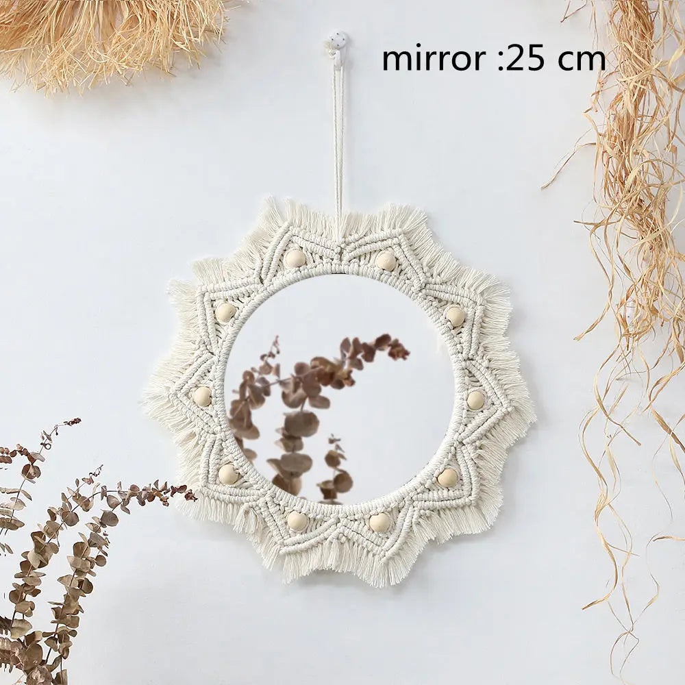 Wall Mirror Macrame Decorative Mirrors Boho Decor Wall