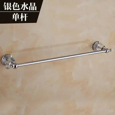Brass Shower Shelf Toilet Paper Holder Silver Crystal