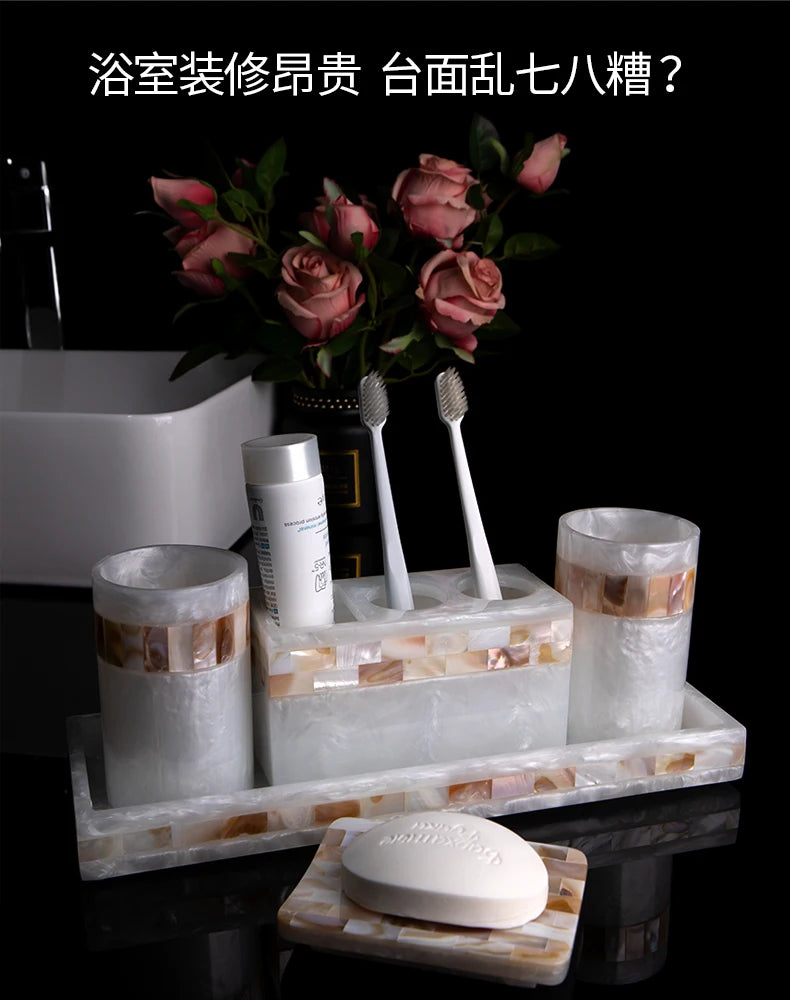 Natural Color Resin Toothbrush Bathroom Toilet Cup