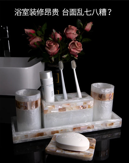 Natural Color Resin Toothbrush Bathroom Toilet Cup