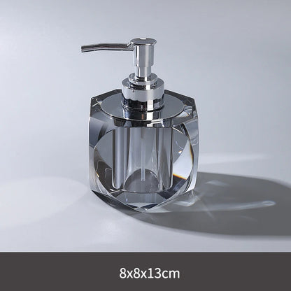 Crystal Glass Bathroom Toothbrush Cup Soap Dish Bottling